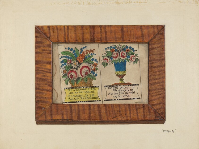 Zoar Fractur Drawing