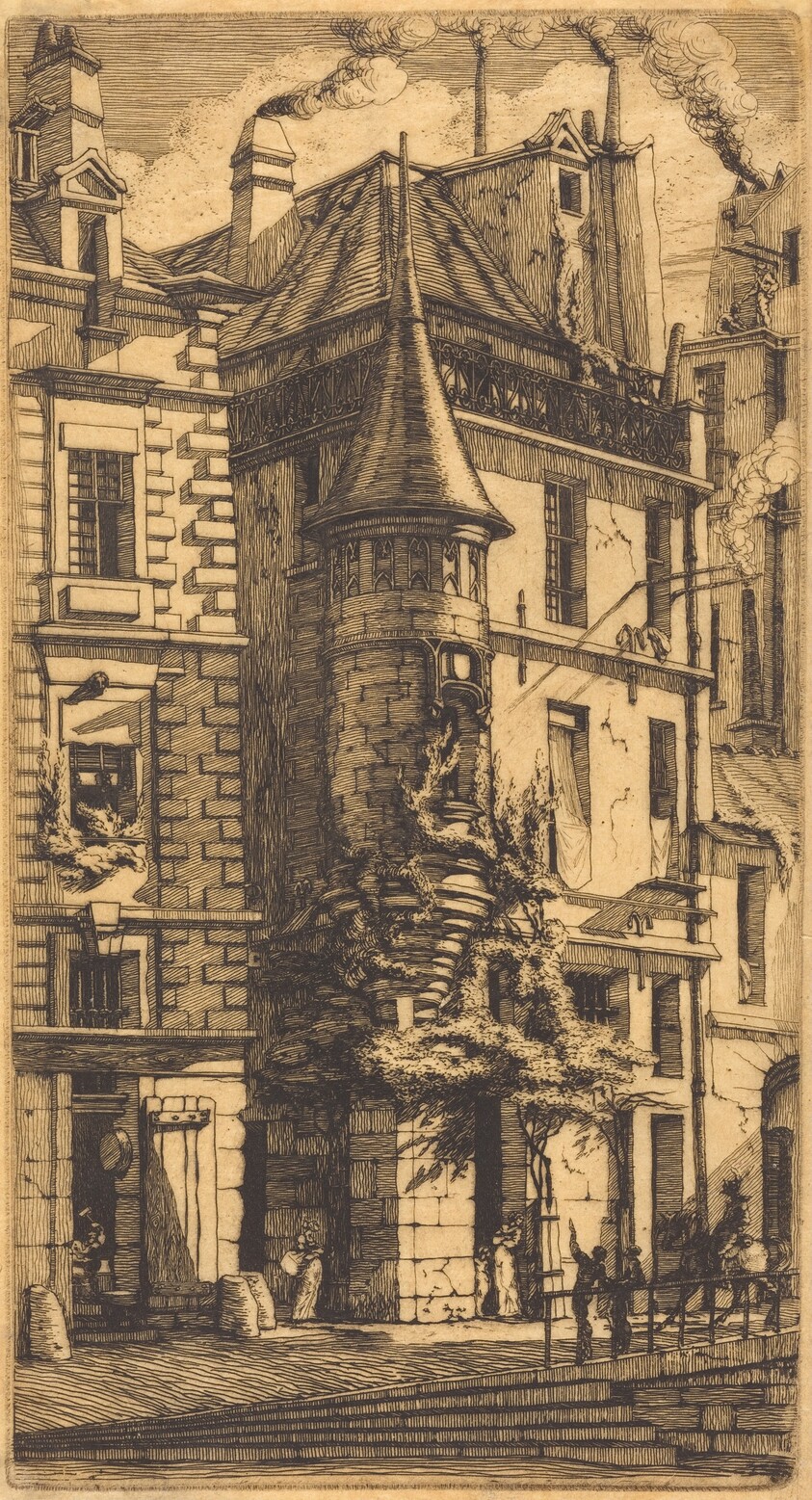 Tourelle de la Rue de la Tixéranderie, Paris (House with a Turret, Weavers' Street, Paris)