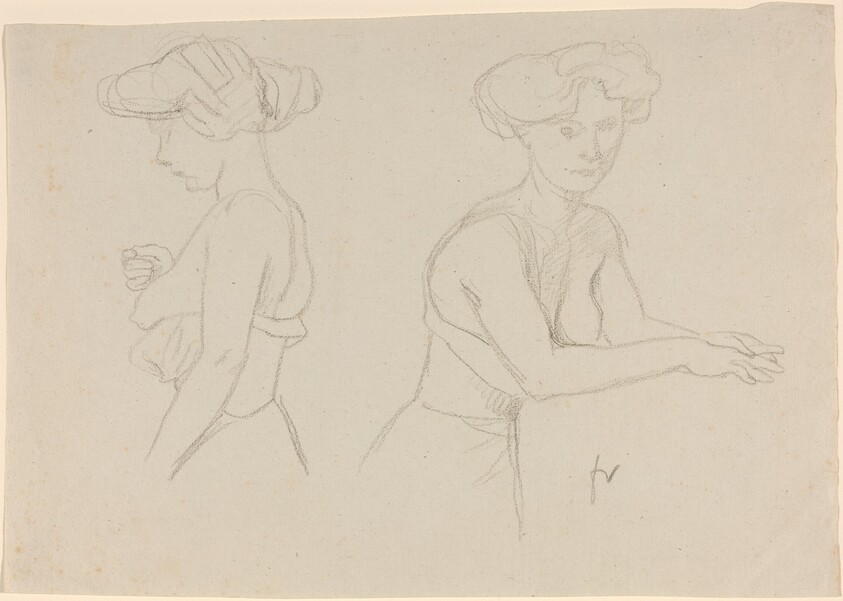 Two Studies of a Woman Dressing