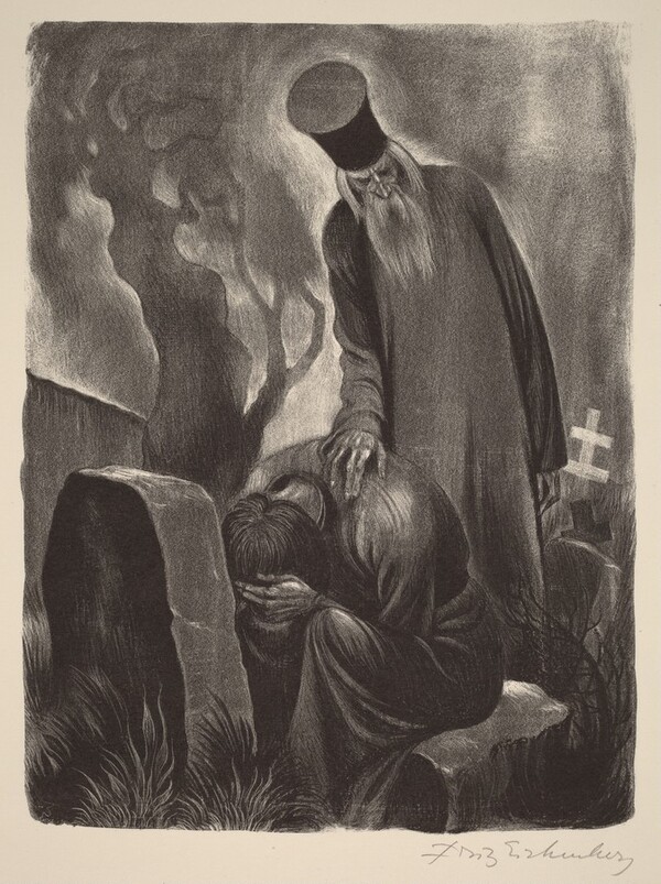 Alyosha among the Tombs (Book VII: Alyosha, facing p.252)