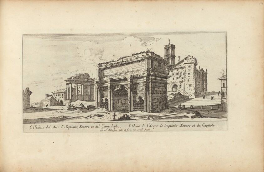 Veduta del Arco di Septimio Severo, et del Campidoglio