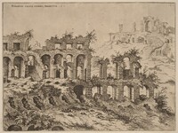 View of the Colosseum with the Palatine in the Background, Hieronymus Cock, probably 1550