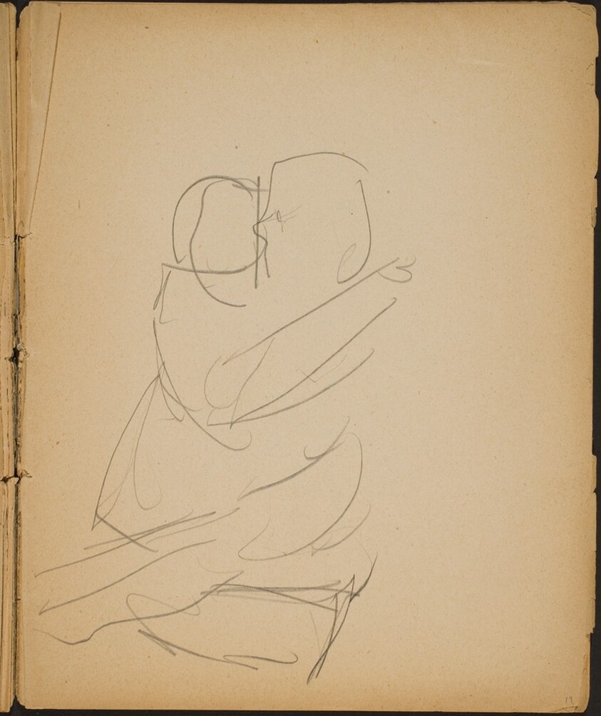 Zwei ineinander verschlungene Figuren (Two Figures Locked) [p. 19]