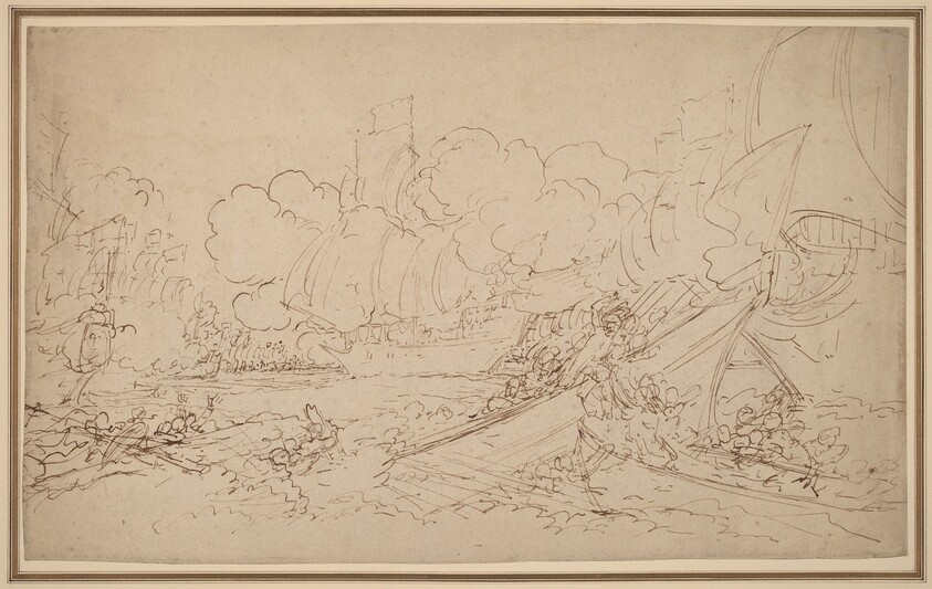 Study for The Battle of La Hogue [recto]