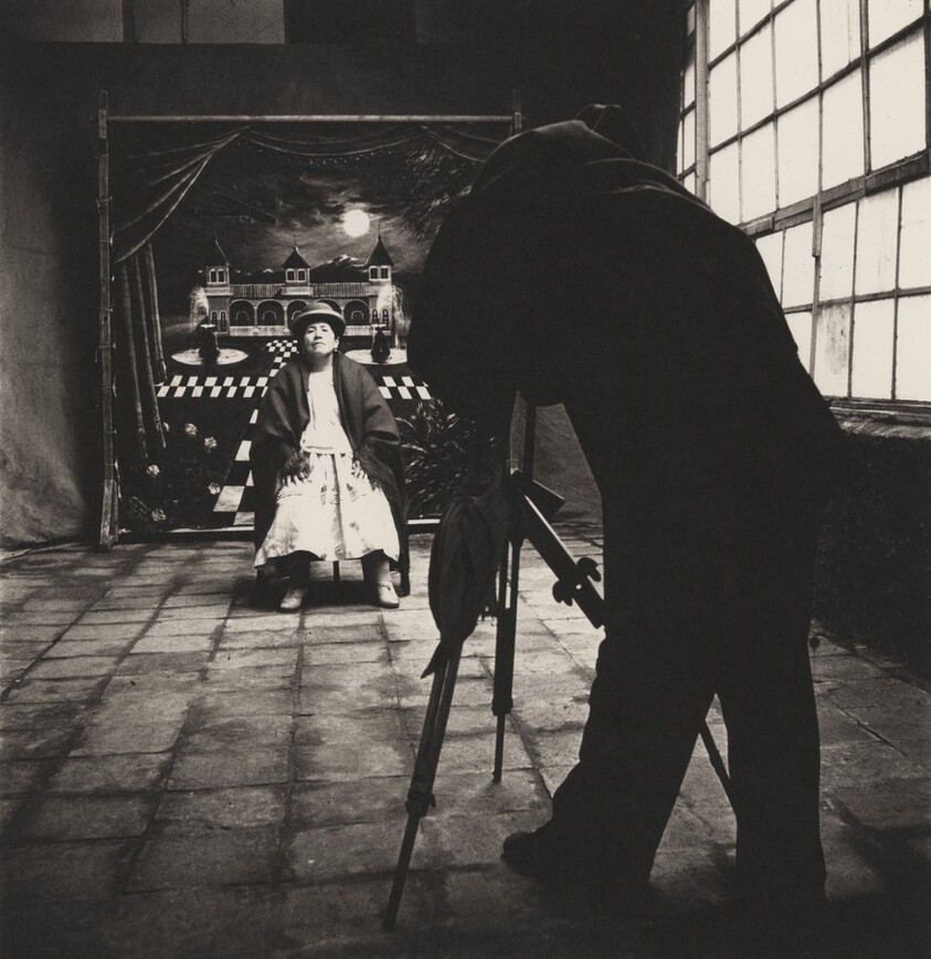 Cuzco Photographer with Woman Wearing Shoes