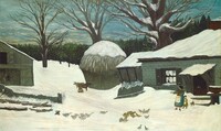 New England Farm in Winter, American 19th Century, 1850 or after