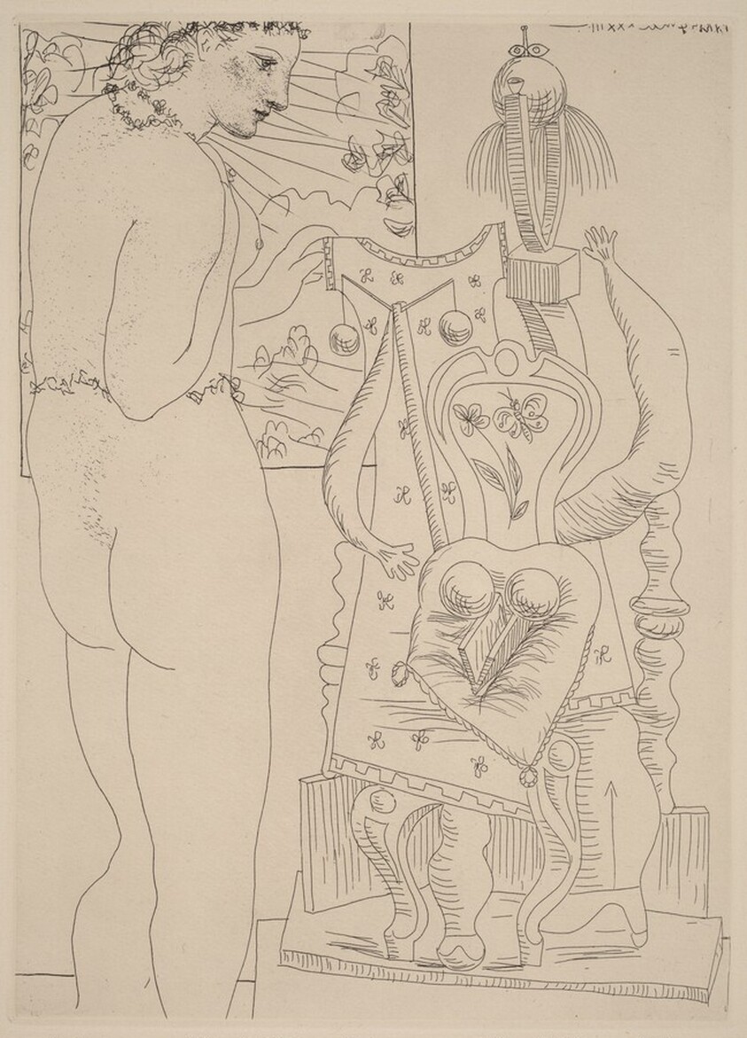 Marie-Thérèse Considering a Surrealist Sculpture of Her Effigy (Marie-Thérèse considérant son effigie surréaliste sculptée)