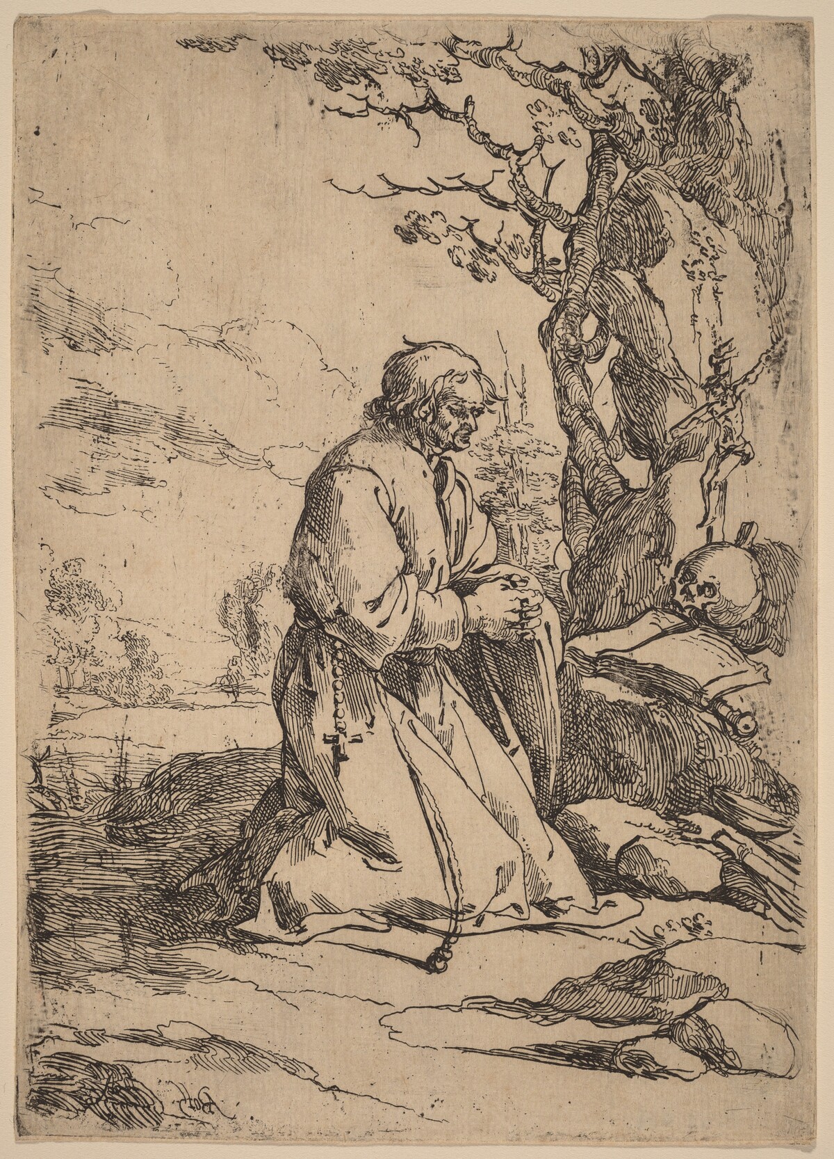 The Kneeling Hermit Facing Right