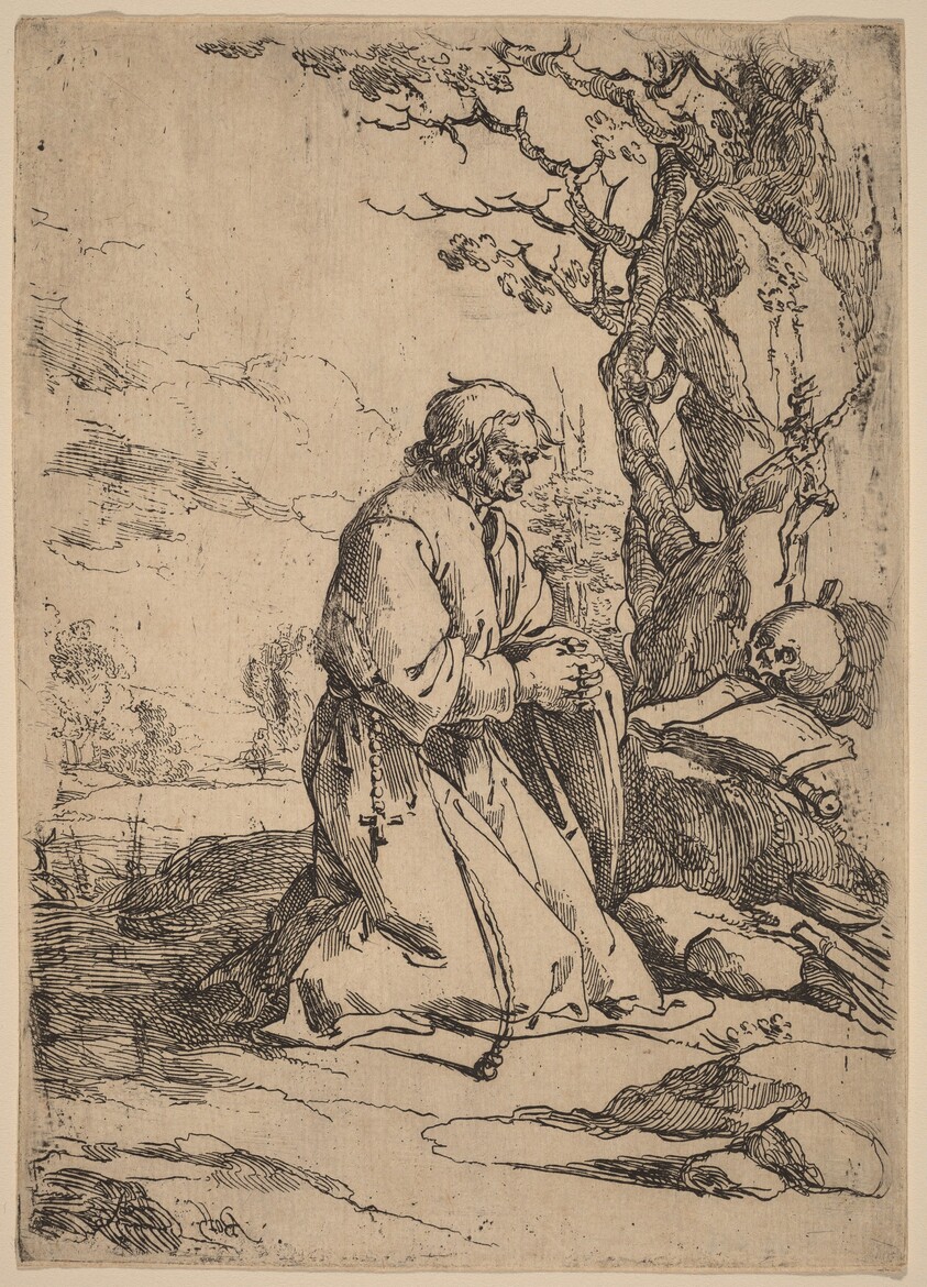 The Kneeling Hermit Facing Right