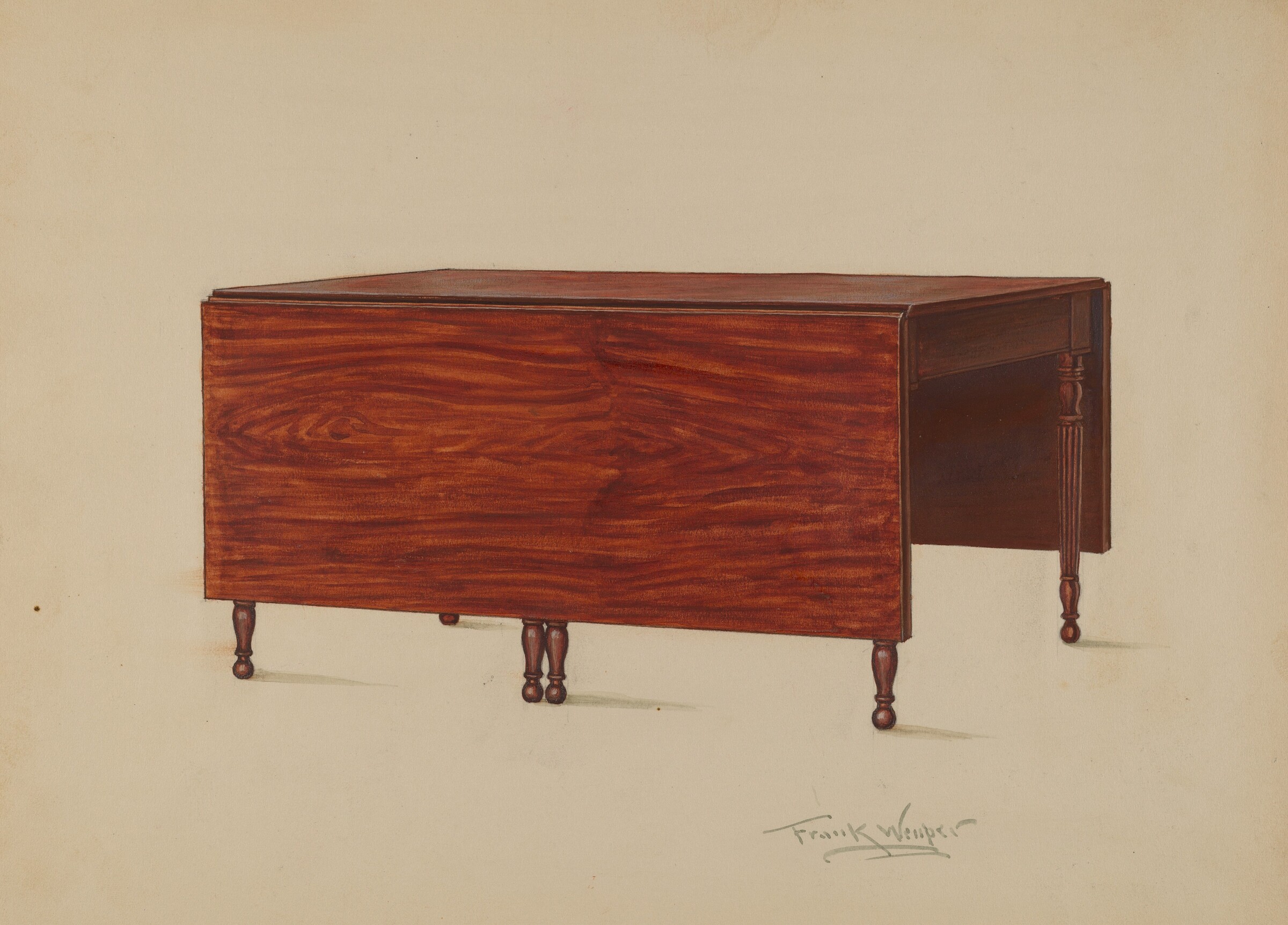 Drop Leaf Table, Frank Wenger, 1936