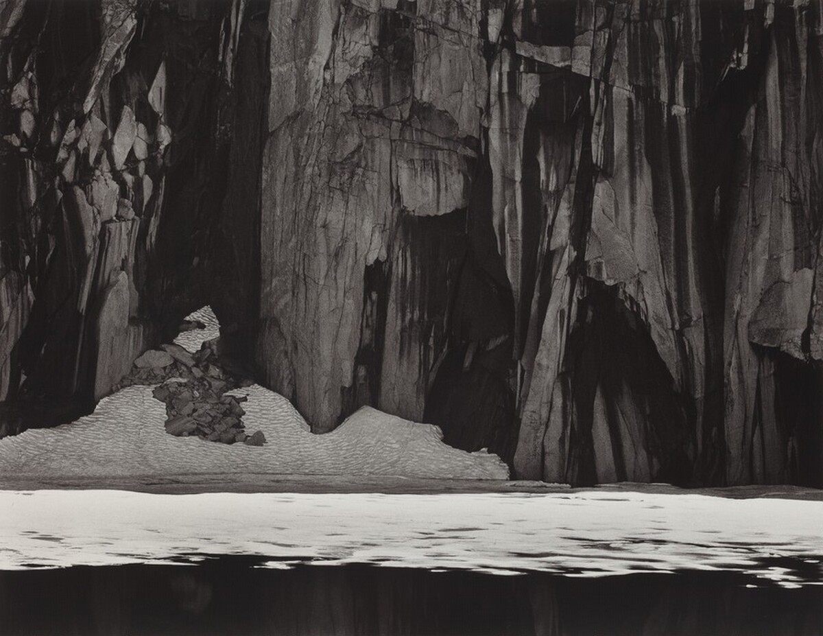 Frozen Lake and Cliffs, the Sierra Nevada, Sequoia National Park, California