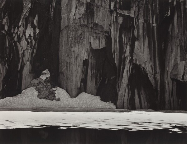 Frozen Lake and Cliffs, the Sierra Nevada, Sequoia National Park, California