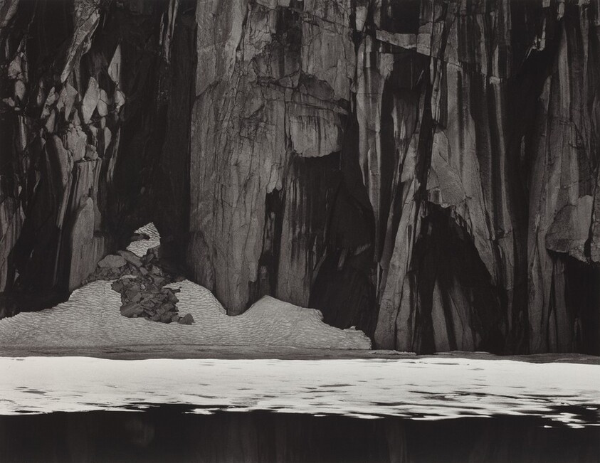 Frozen Lake and Cliffs, the Sierra Nevada, Sequoia National Park, California