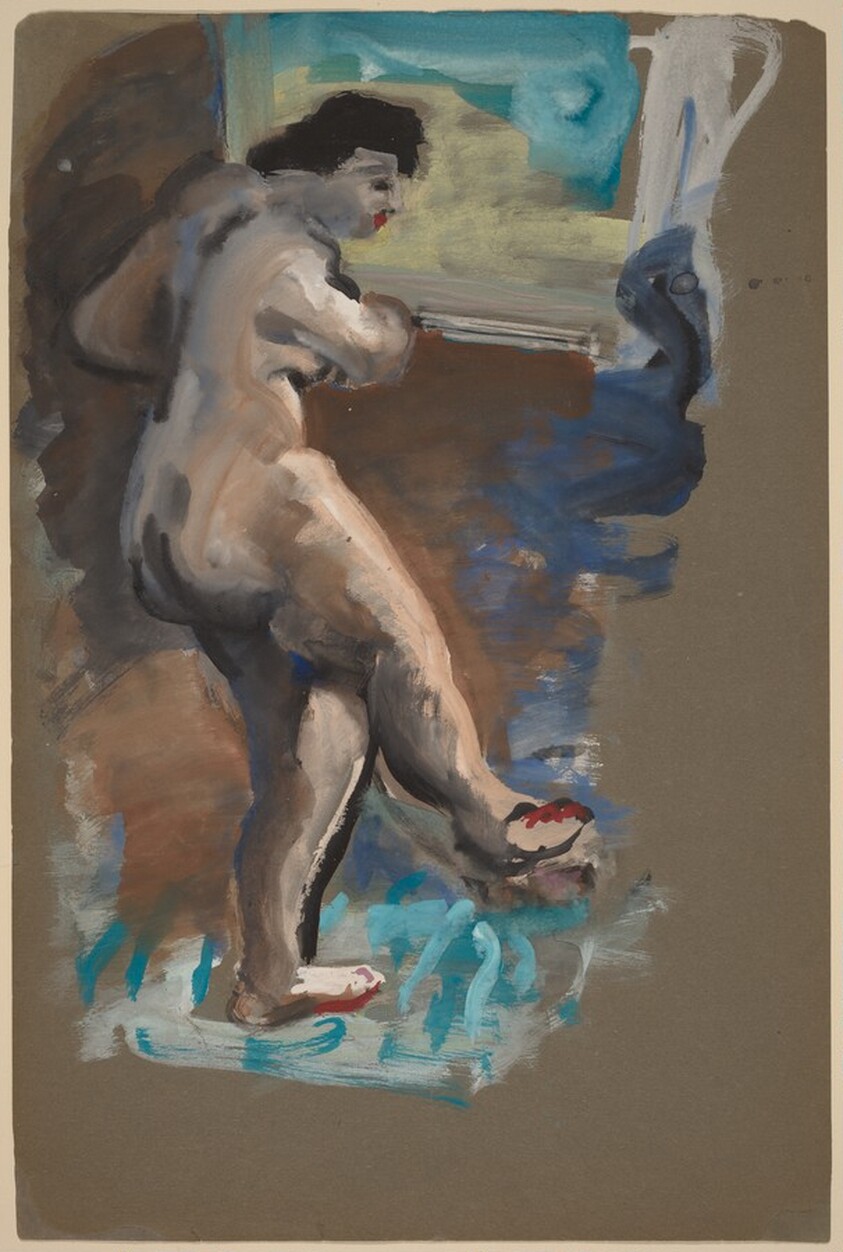 Female Nude Standing Near a Window