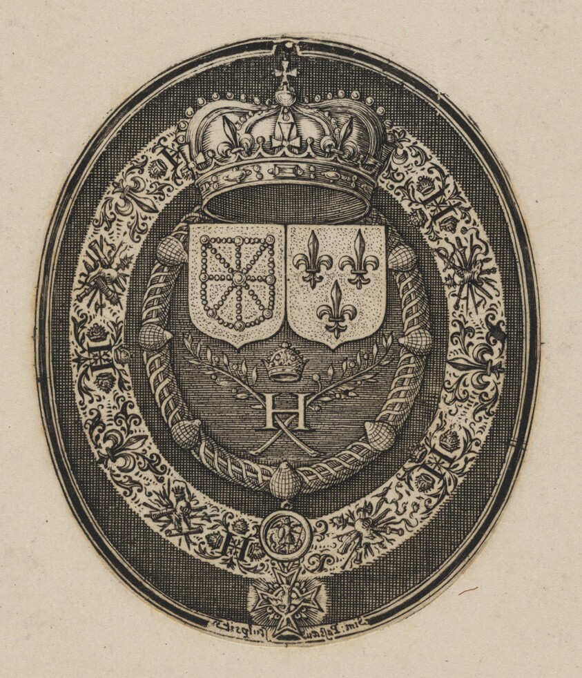 Shields of Henry IV and Maria de Medici [bottom half]