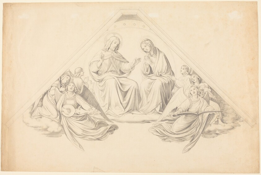 Christ and the Virgin with Music-Making Angels