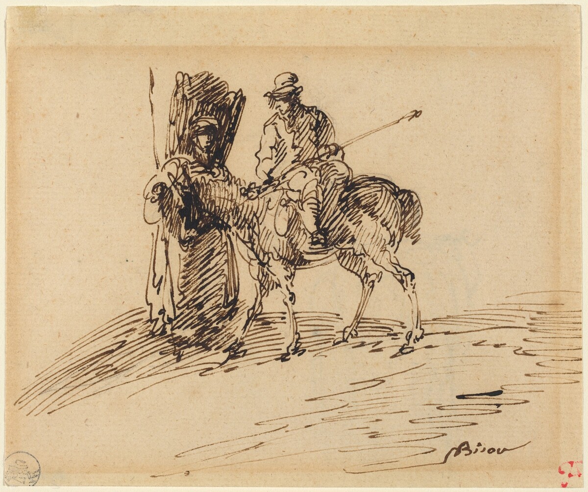 Horseman with Peasant