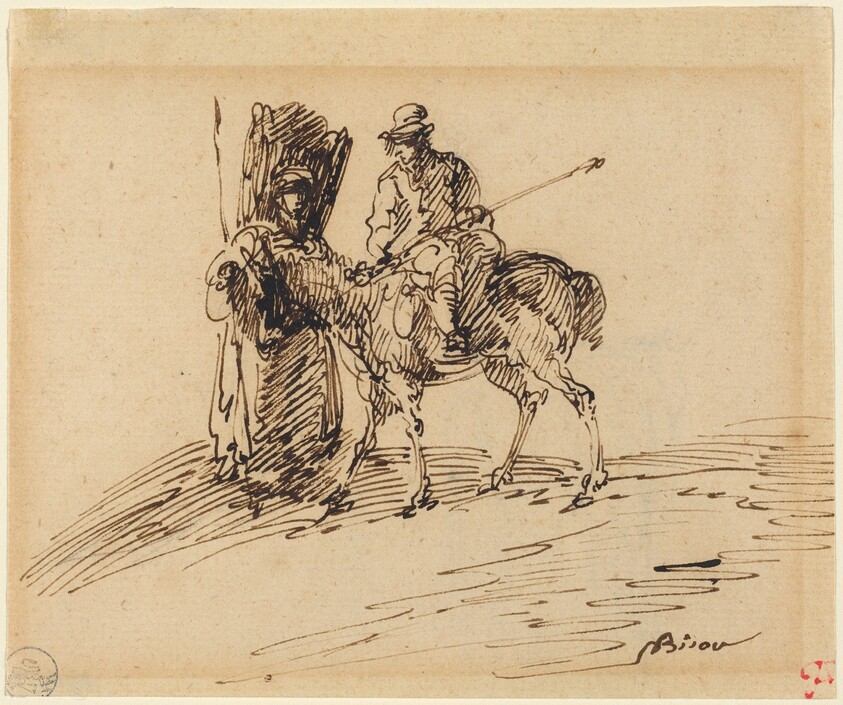 Horseman with Peasant