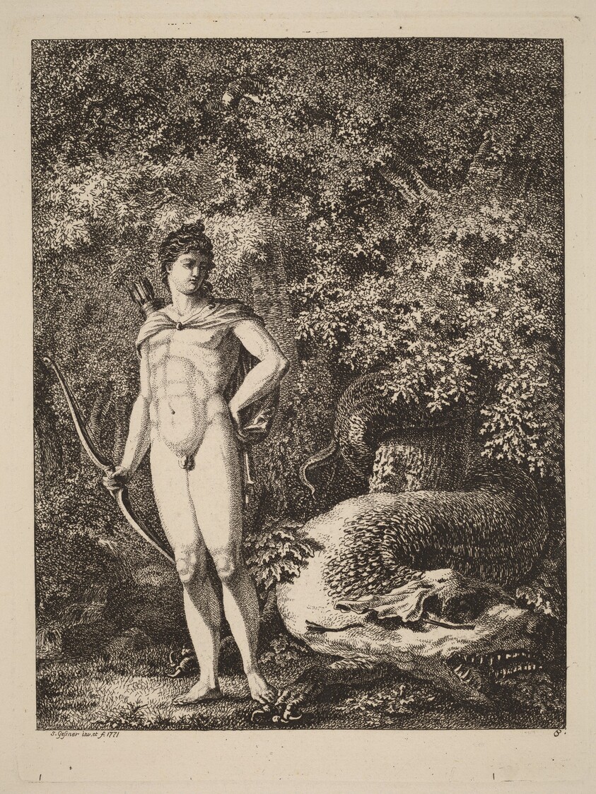 Apollo with a Bow and Dragon