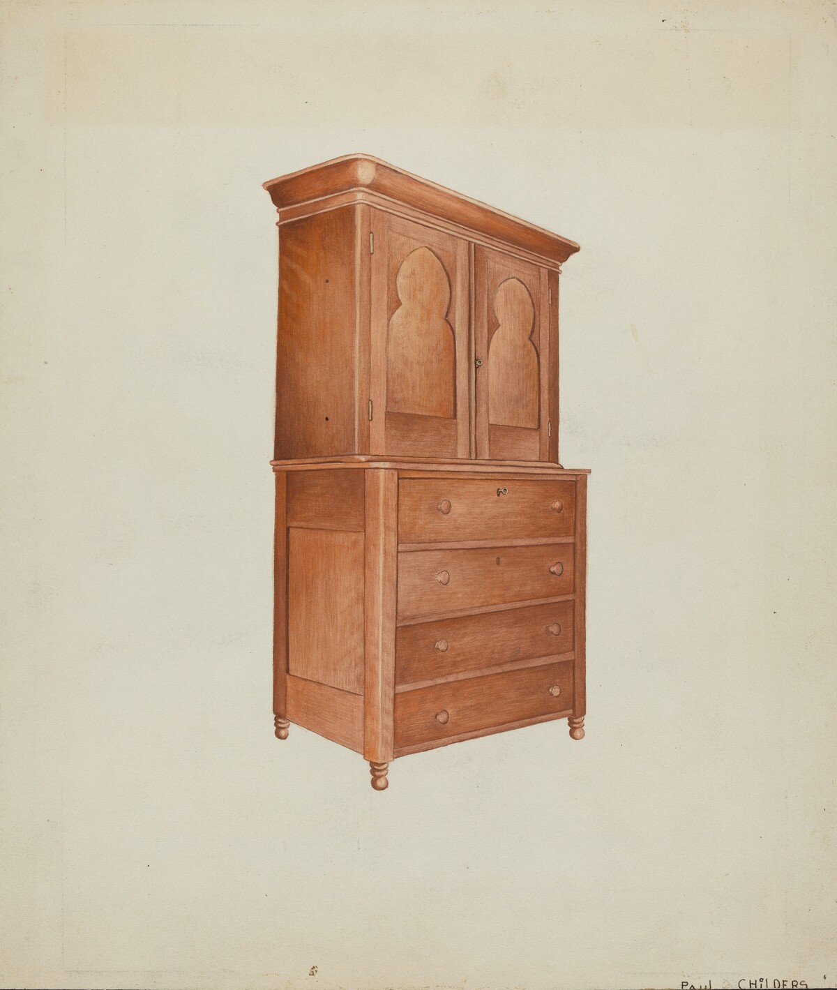 Shaker Cherry Cabinet with Drawers