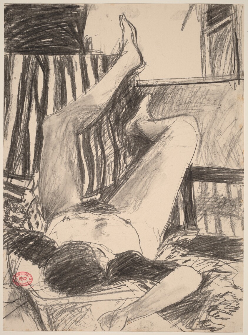 Untitled [nude resting on her back with her legs up]