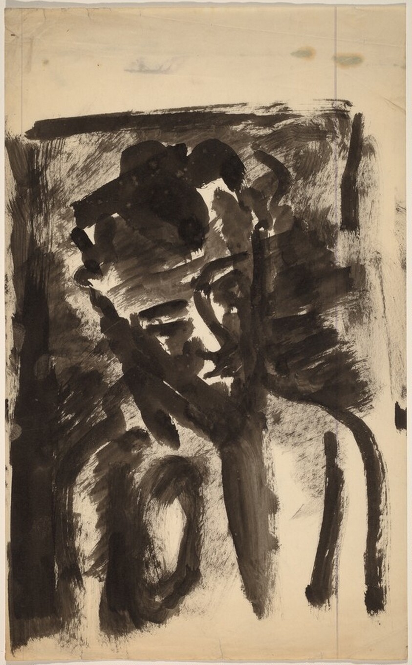 Portrait of a Figure with Head Tilted Left