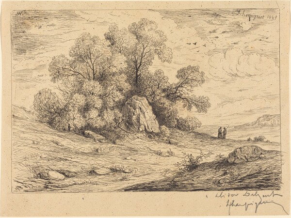 Bouquet d'arbres aux rochers (Stand of Trees with Rocks)