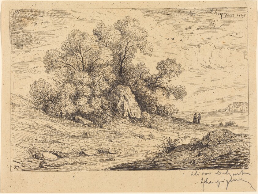 Bouquet d'arbres aux rochers (Stand of Trees with Rocks)