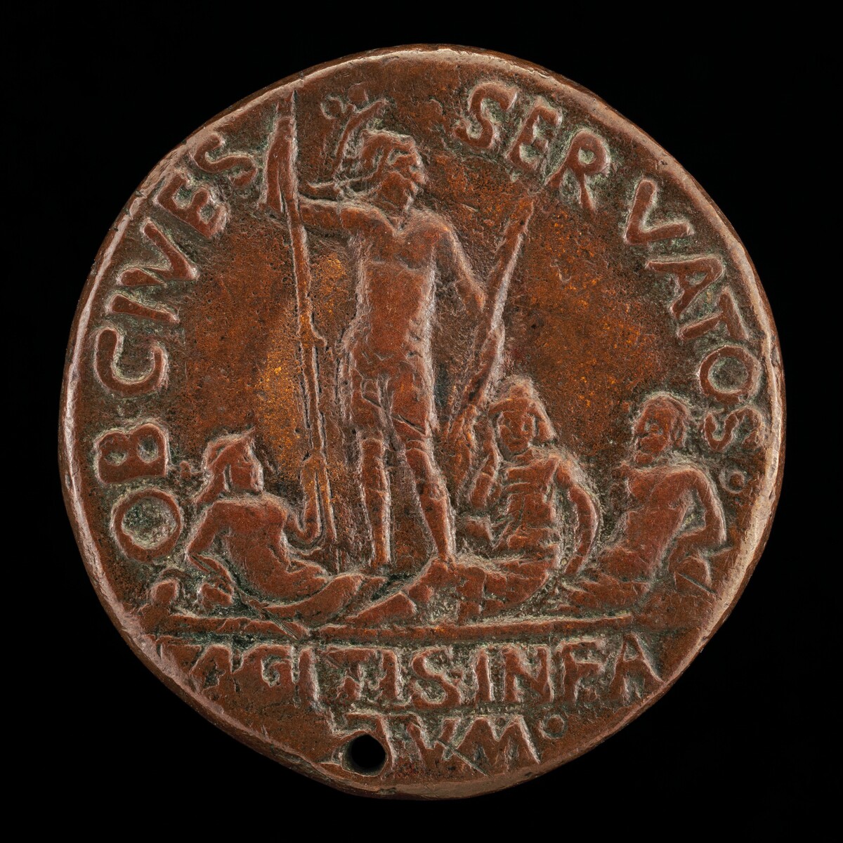 Figure in Antique Armor [reverse]