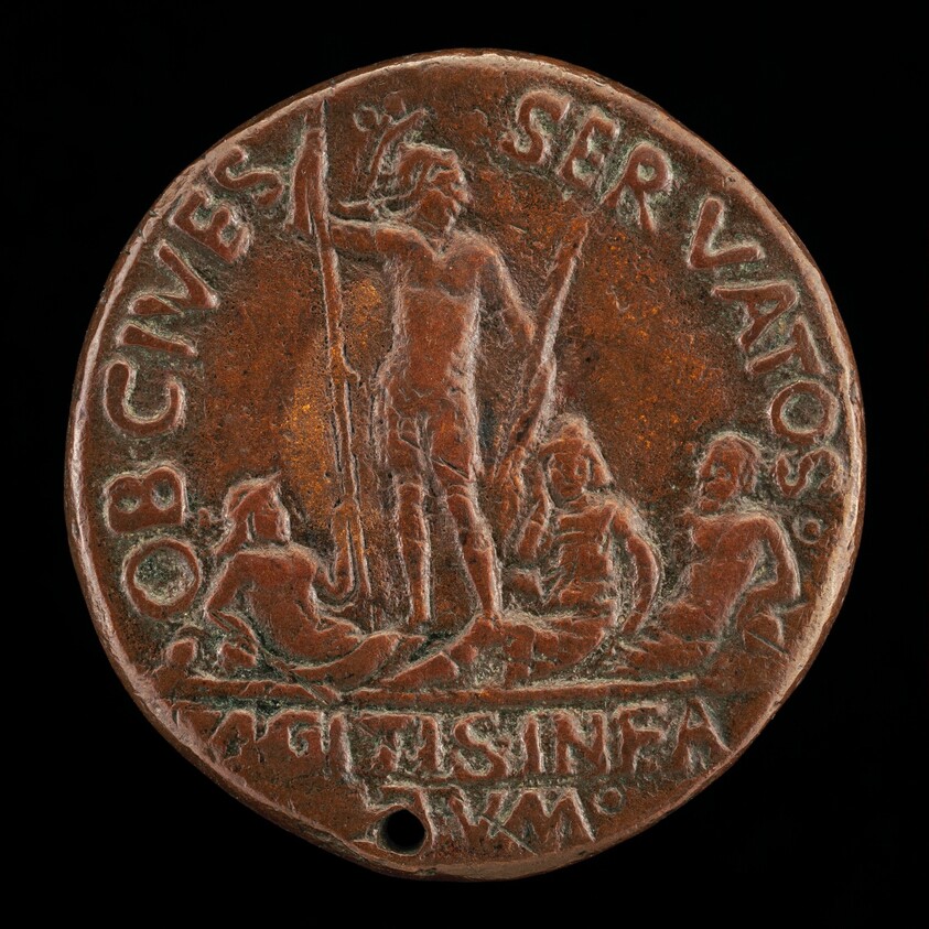 Figure in Antique Armor [reverse]