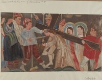 Station of the Cross No. 8: "Jesus Speaks to the Women of Jerusalem", Geoffrey Holt, c. 1936