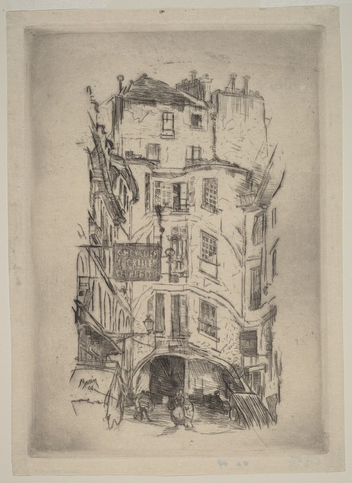 Cour Dragon, Paris, John Marin, 1906