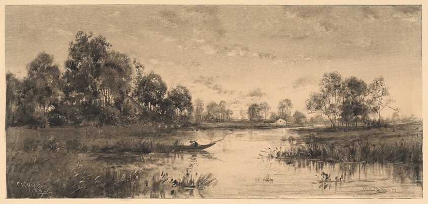Evening on a River with a Boatman