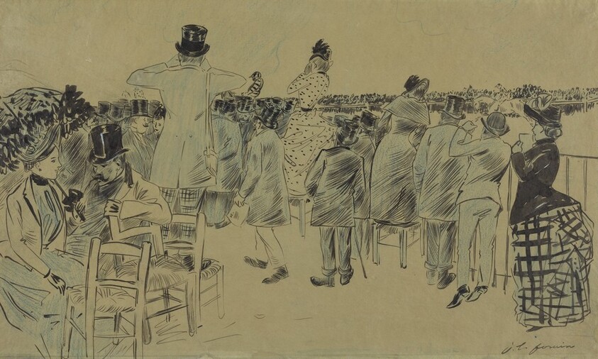 Crowd of Spectators at the Track, Deauville