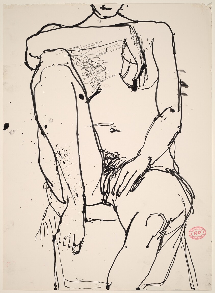 Untitled [seated nude with her right arm resting on right her knee]