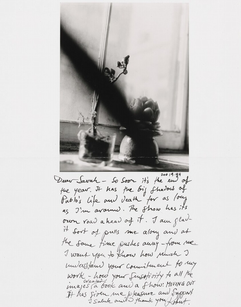 Untitled (Letter to Sarah Greenough)