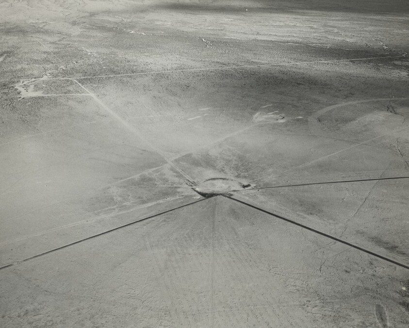Title from caption on object: “View of Bomb Site, Alamogordo, New Mexico”