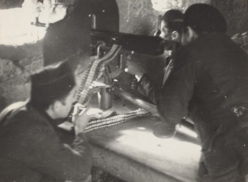 Machine-Gunners at the Battle of Oviedo, Spanish Civil War