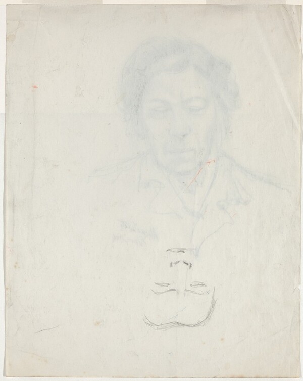 Partially Drawn Face [verso]