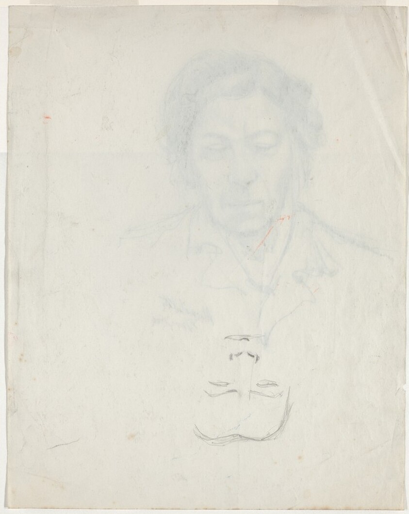 Partially Drawn Face [verso]