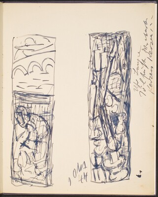 Mann unter Wasser und Stilleben mit Kerzen (Man under Water and Still life with Candles) [p. 45]