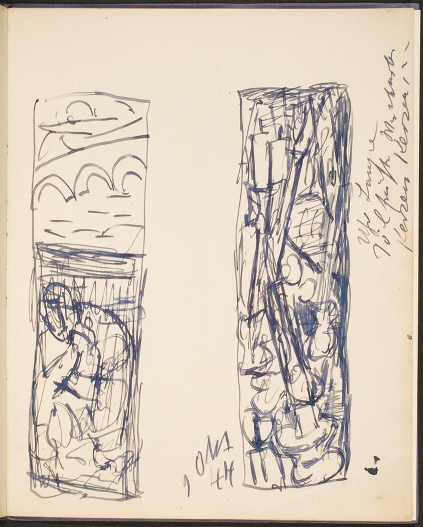 Mann unter Wasser und Stilleben mit Kerzen (Man under Water and Still life with Candles) [p. 45]