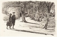 Two Children in the Snow, George Du Maurier