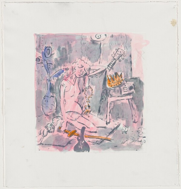 Untitled (Woman with Rosary and Sword) [working proof 1]