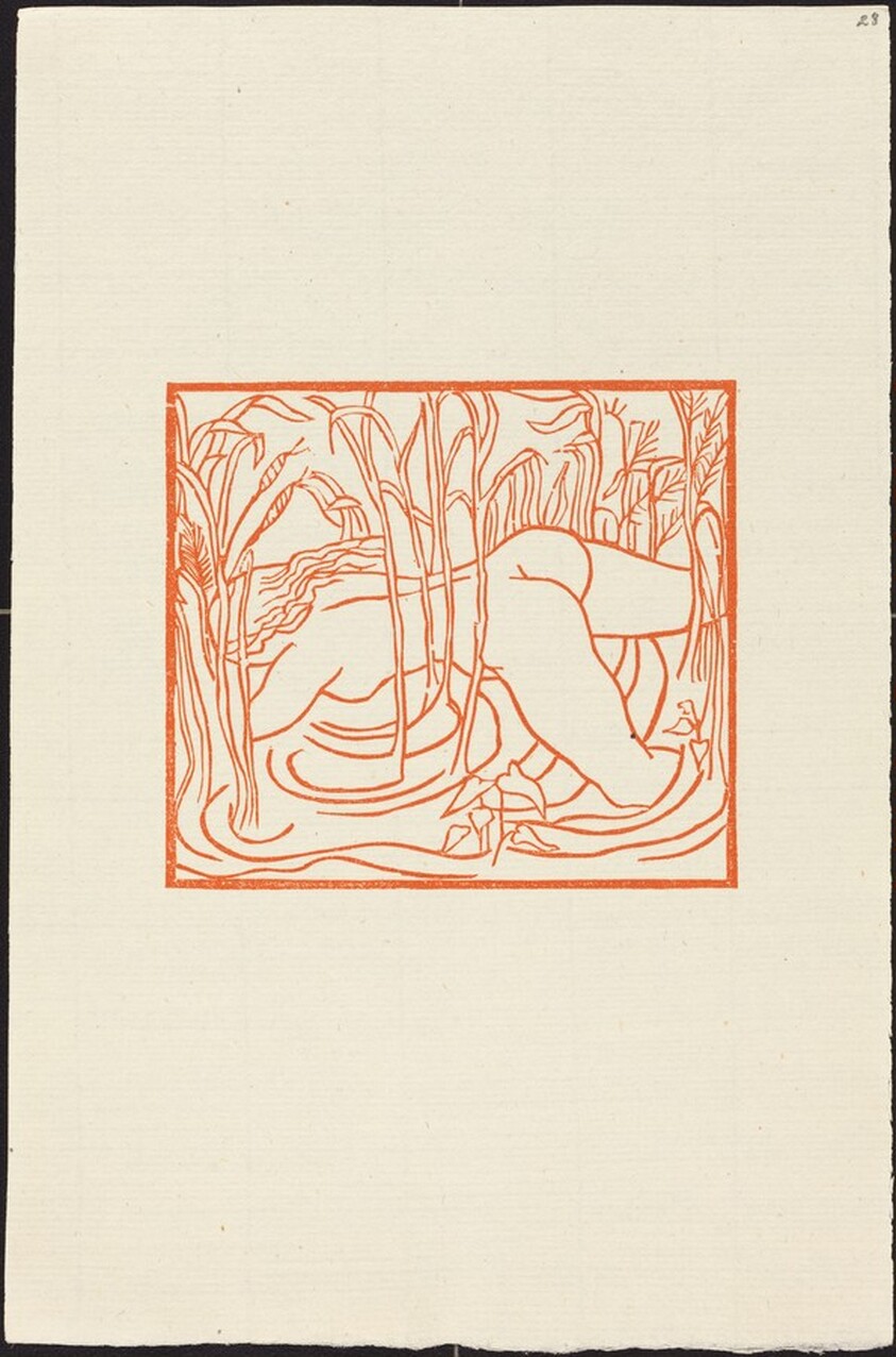 Second Book: Syrinx Disappears in a Grove of Reeds (Syringe, poursuivie par Pan, se jette dans un marais et disparait dans les roseaux)