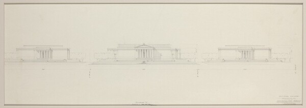 Early Elevation Study: Three Building Scheme