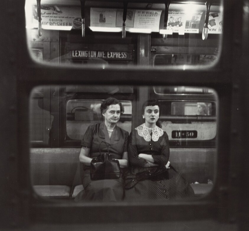 Woman and Girl in IRT Train