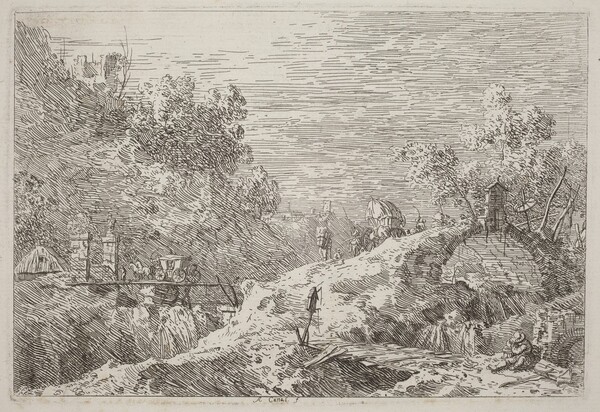 Mountain Landscape with Five Bridges