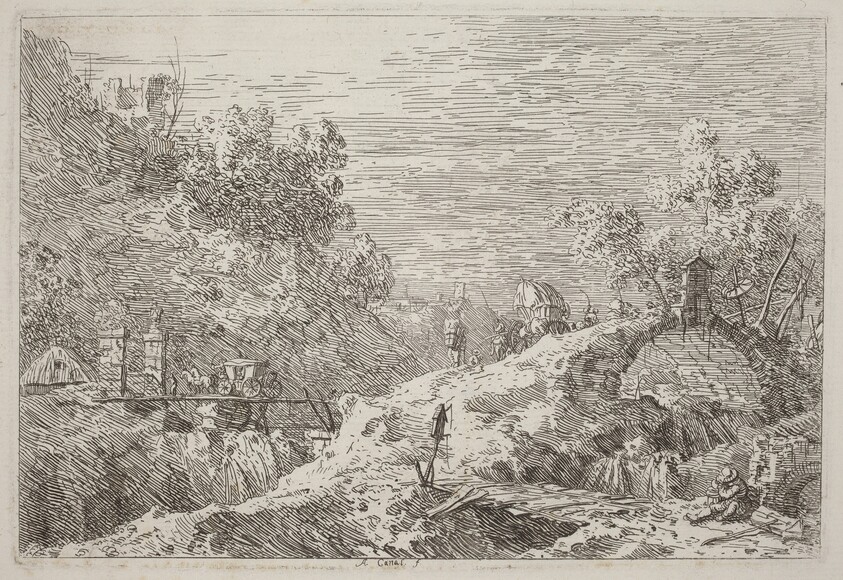 Mountain Landscape with Five Bridges