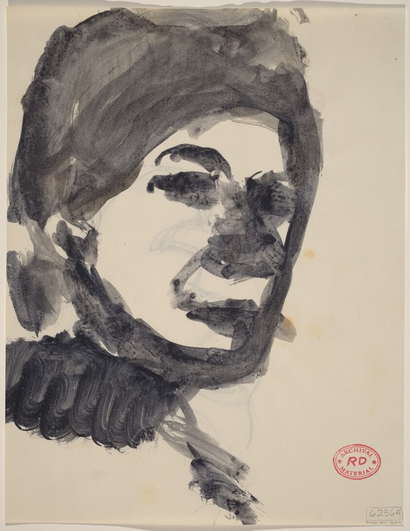 Untitled [head of a woman] [recto]
